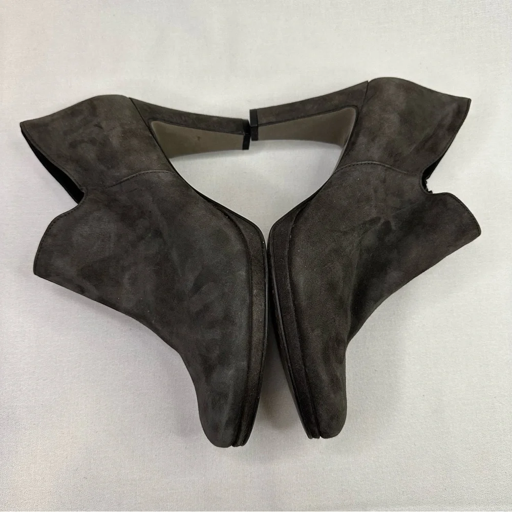 Paul Green Suede Ankle Bootie Charcoal Gray 8.5